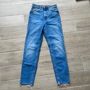 ASOS raw hem high waisted denim! Size 26 X 32!